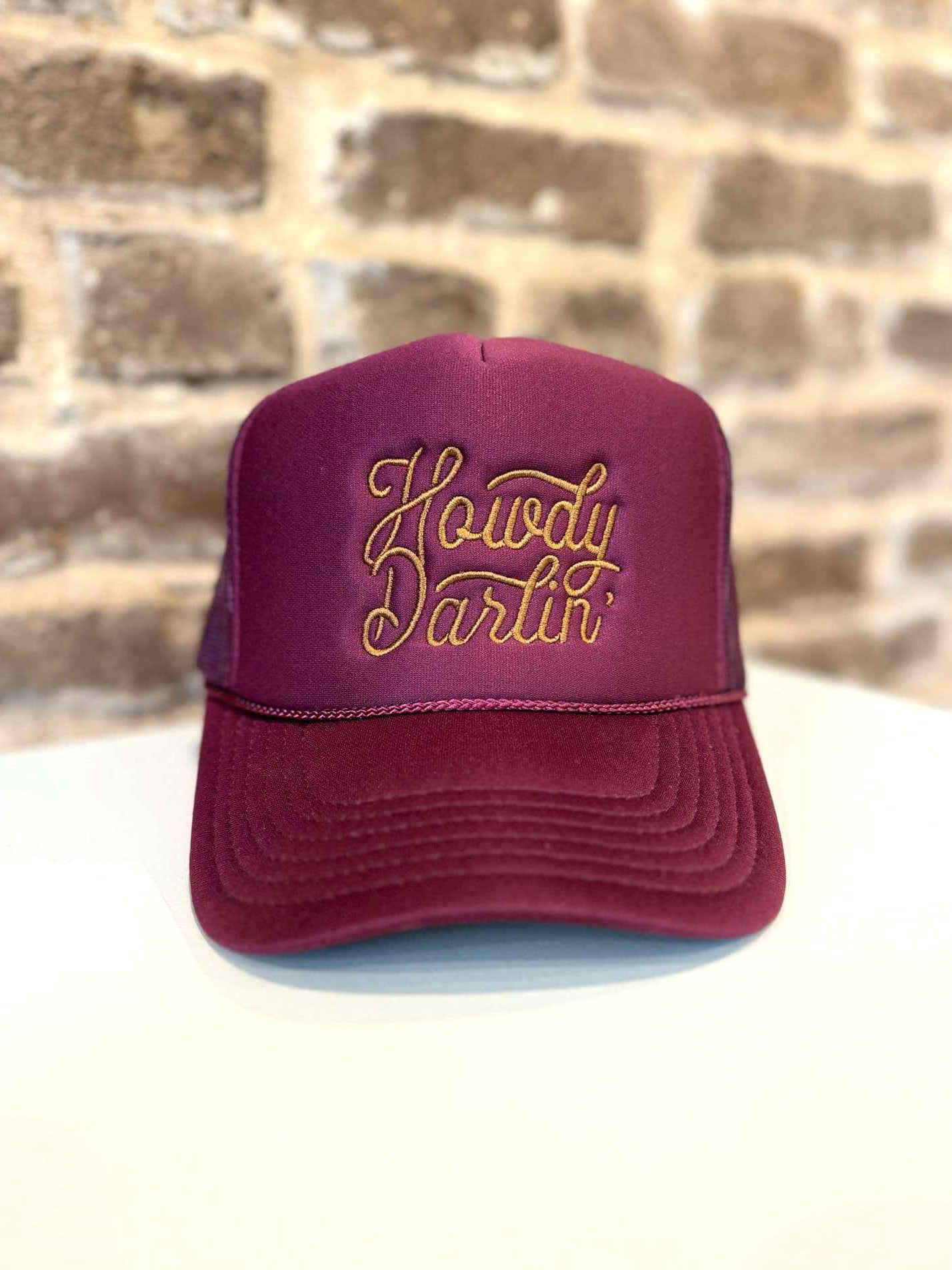 Embroidery Howdy Darling Western Trucker Hat Cap