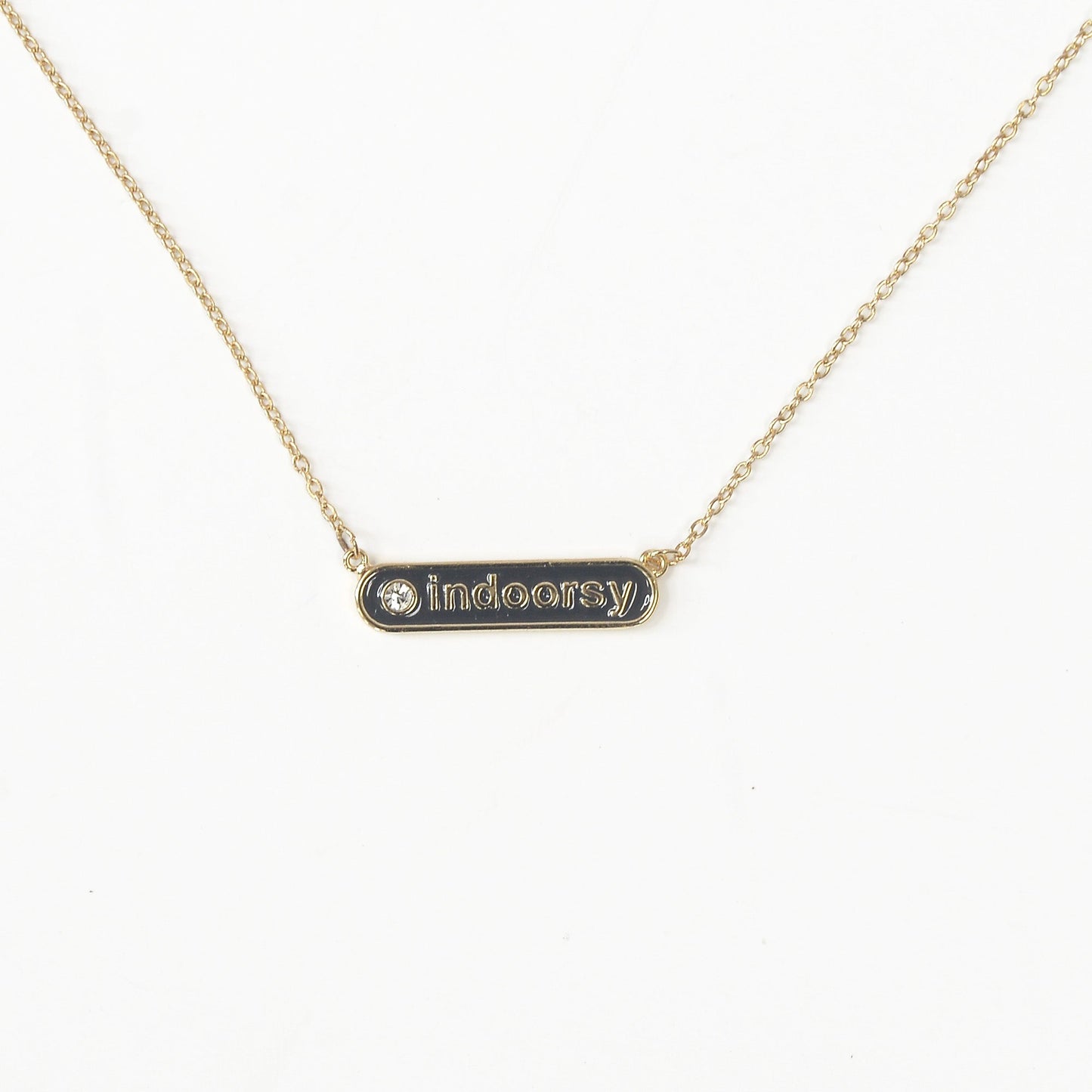 Indoorsy Enamel Gold Necklace