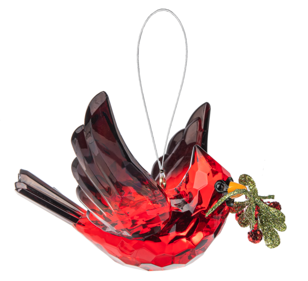 Cardinal In Flight Ornament