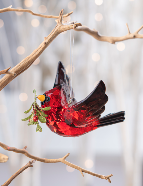Cardinal In Flight Ornament
