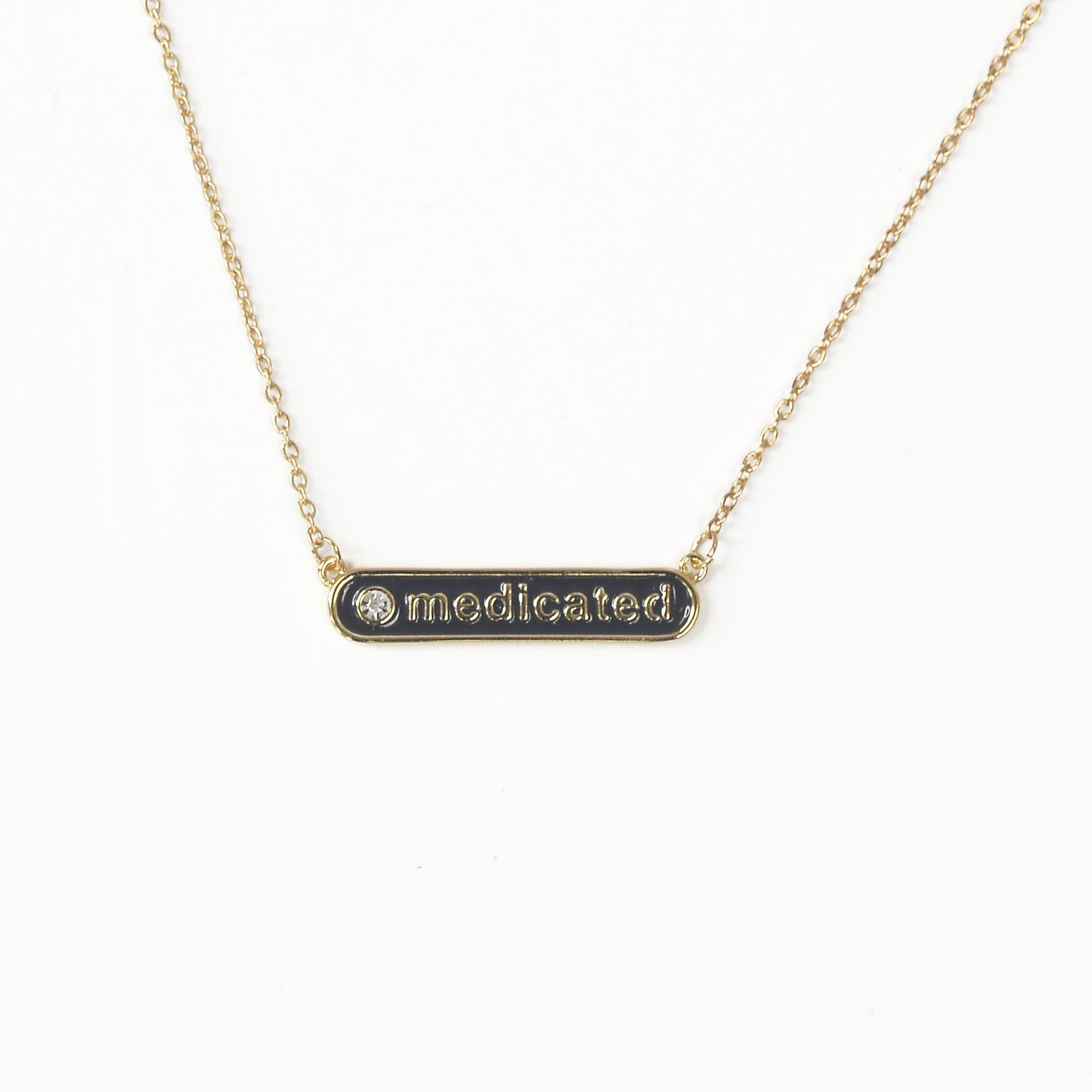 Medicated Enamel Gold Necklace