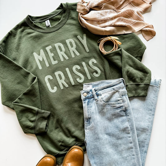 Merry Crisis Crewneck Sweatshirt