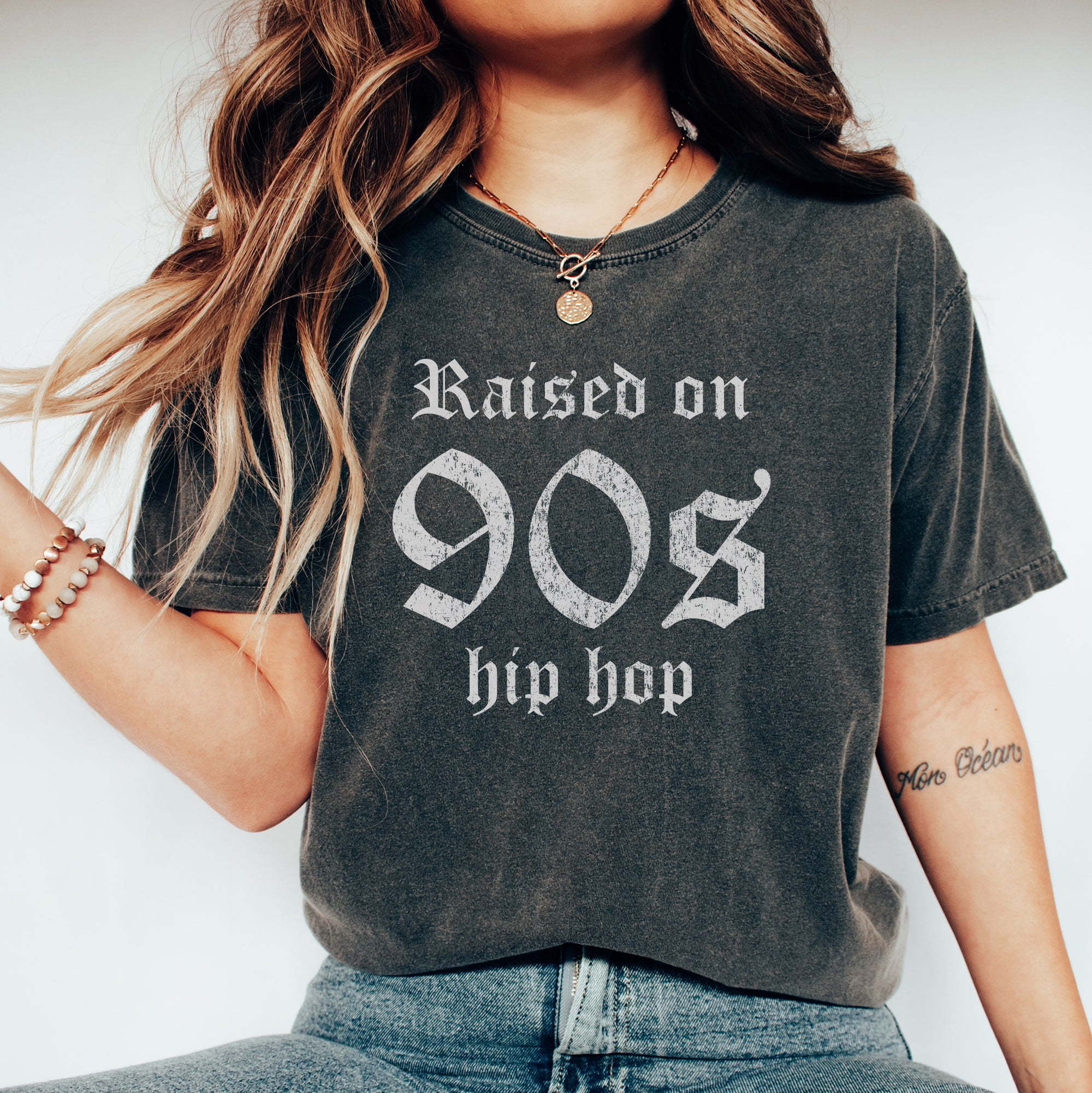 Rapper Graphic Ree Raised on 90s Hip Hop Graphic Tee – The San Market