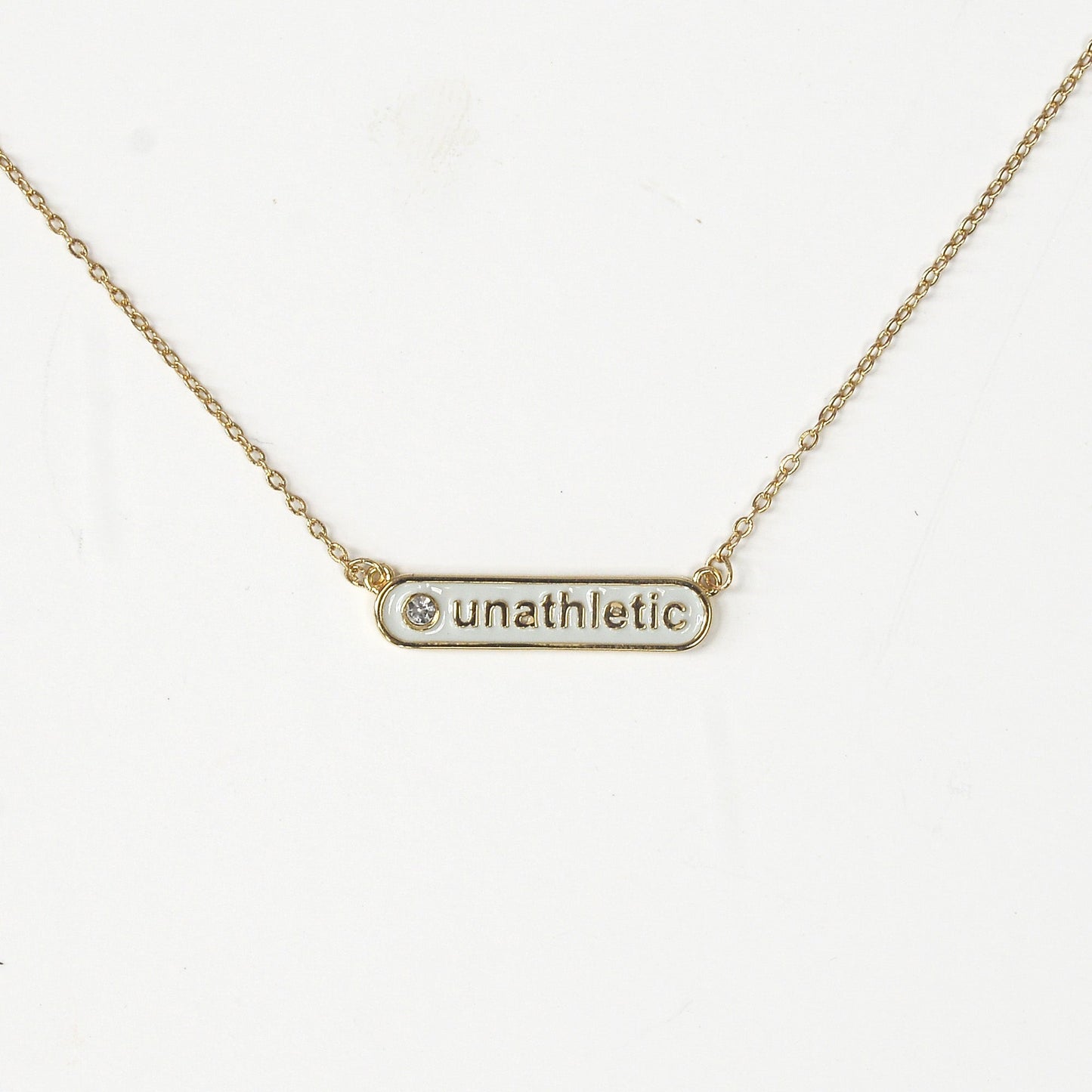 Unathletic Enamel Gold Necklace