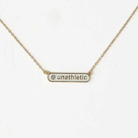 Unathletic Enamel Gold Necklace