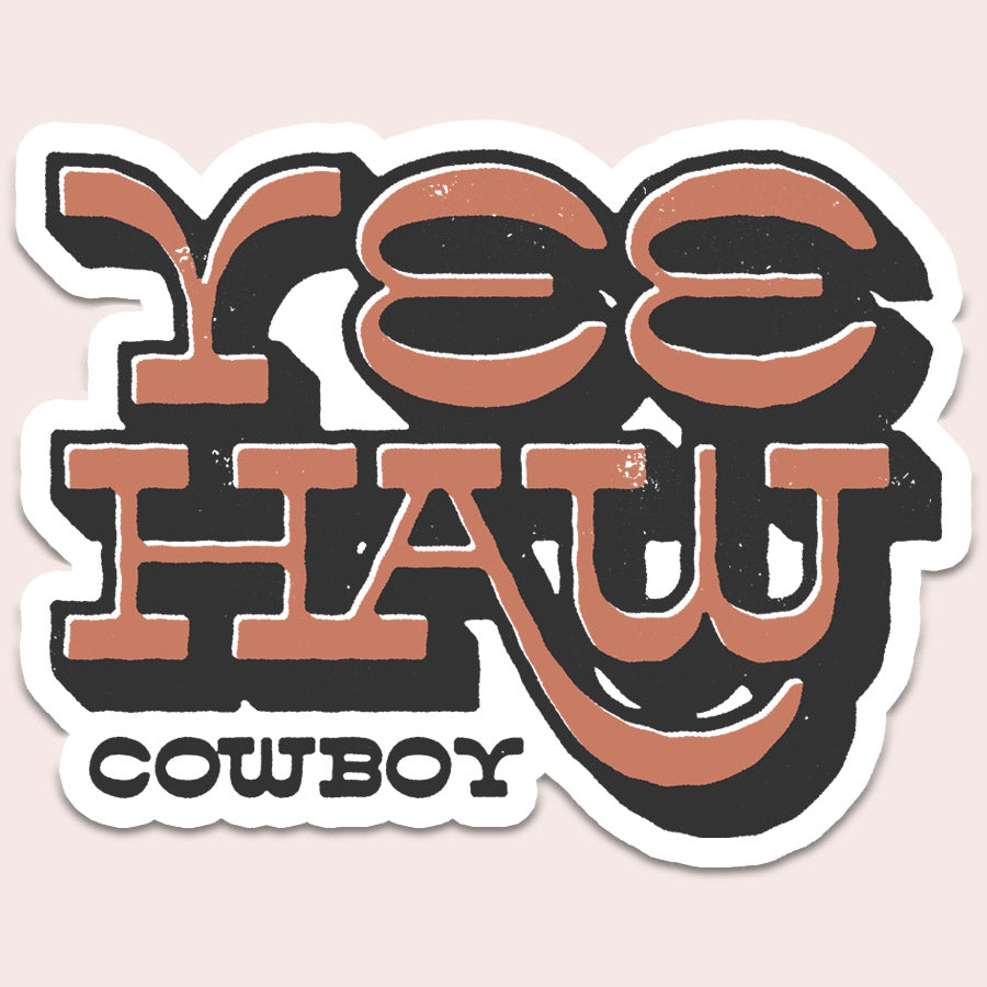 Yeehaw Cowboy Decal Sticker